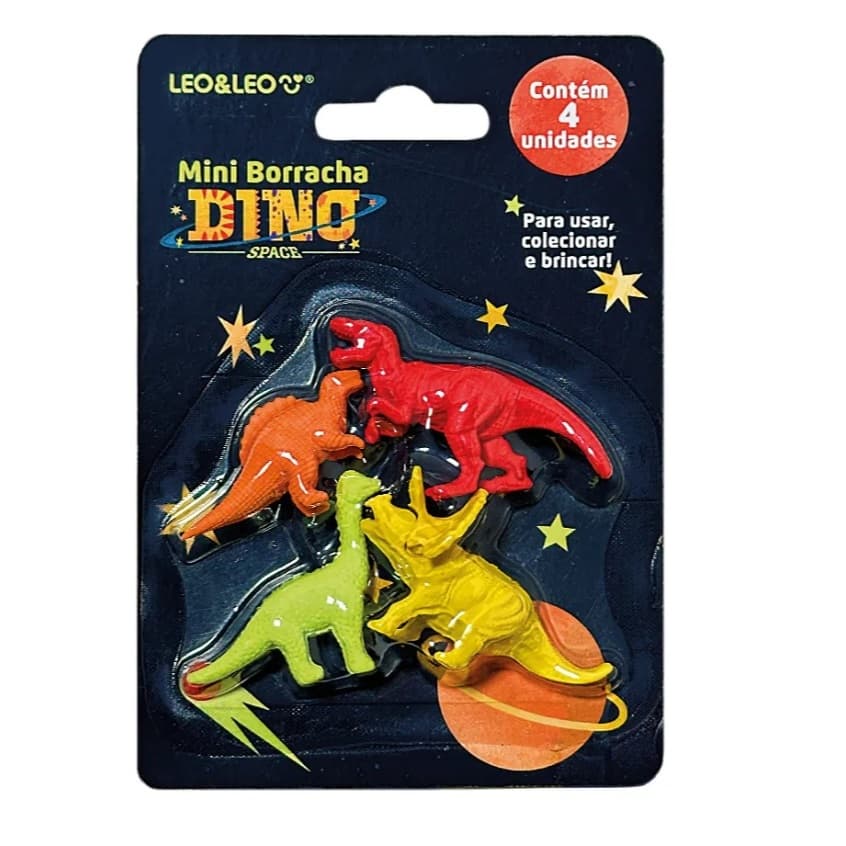 Borracha Escolar Mini Dino Leo e LEo