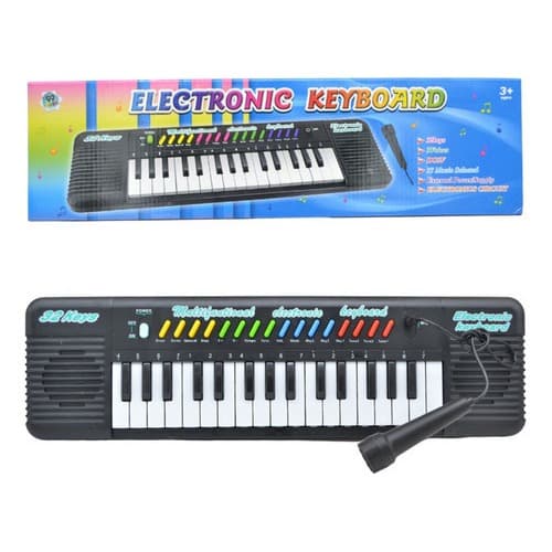 Teclado Piano musical com Microfone cantar criança infantil brinquedo