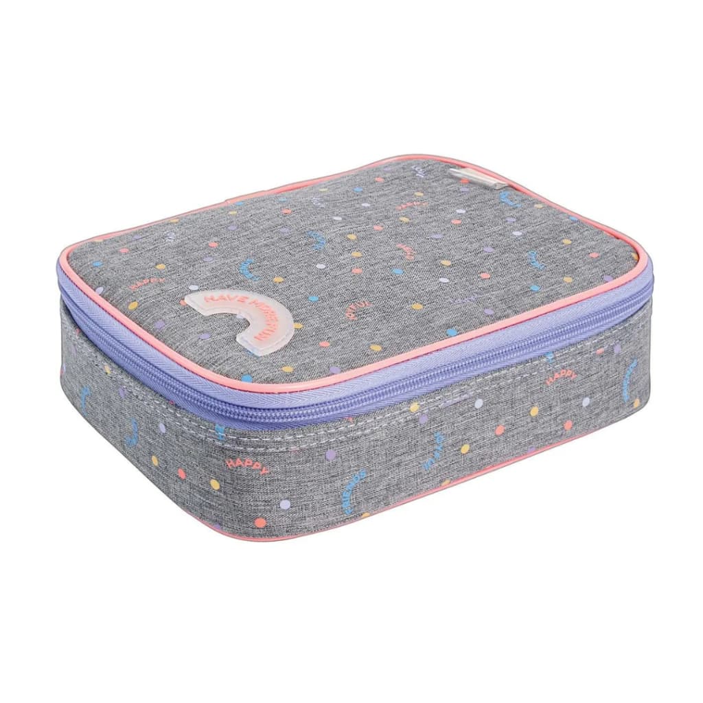 Estojo Box Académie Tilibra - Dots Cinza