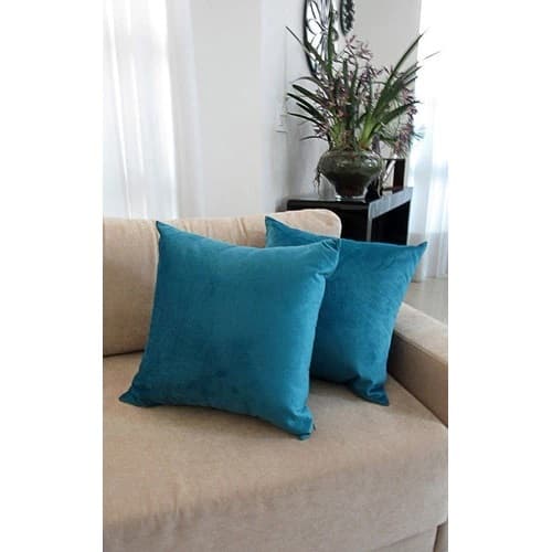 KIT 02 Capas de Almofada Lisa em Suede 45x45 com Zíper