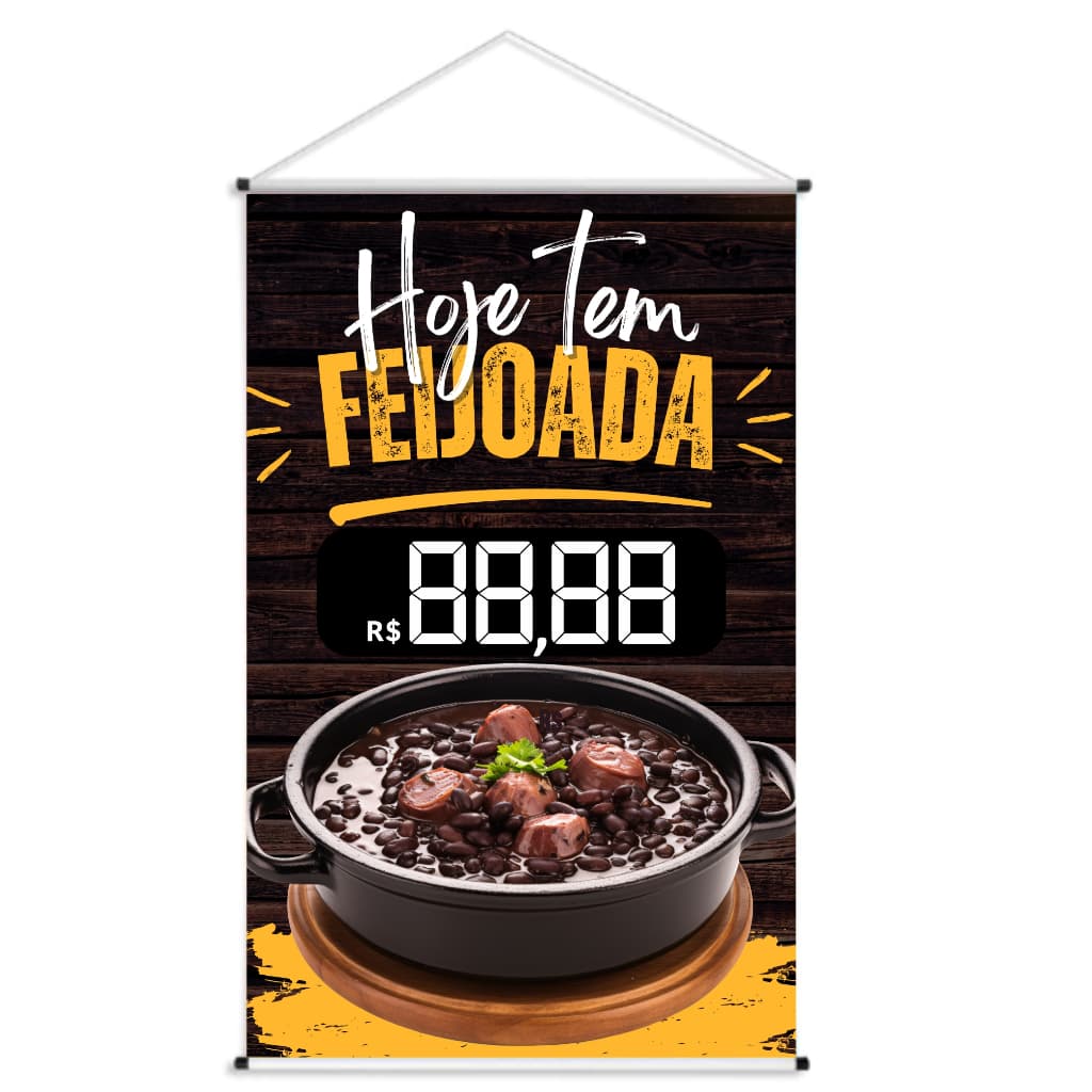 Banner LONA -  Temos Feijoada 60x90 Pronta Entrega