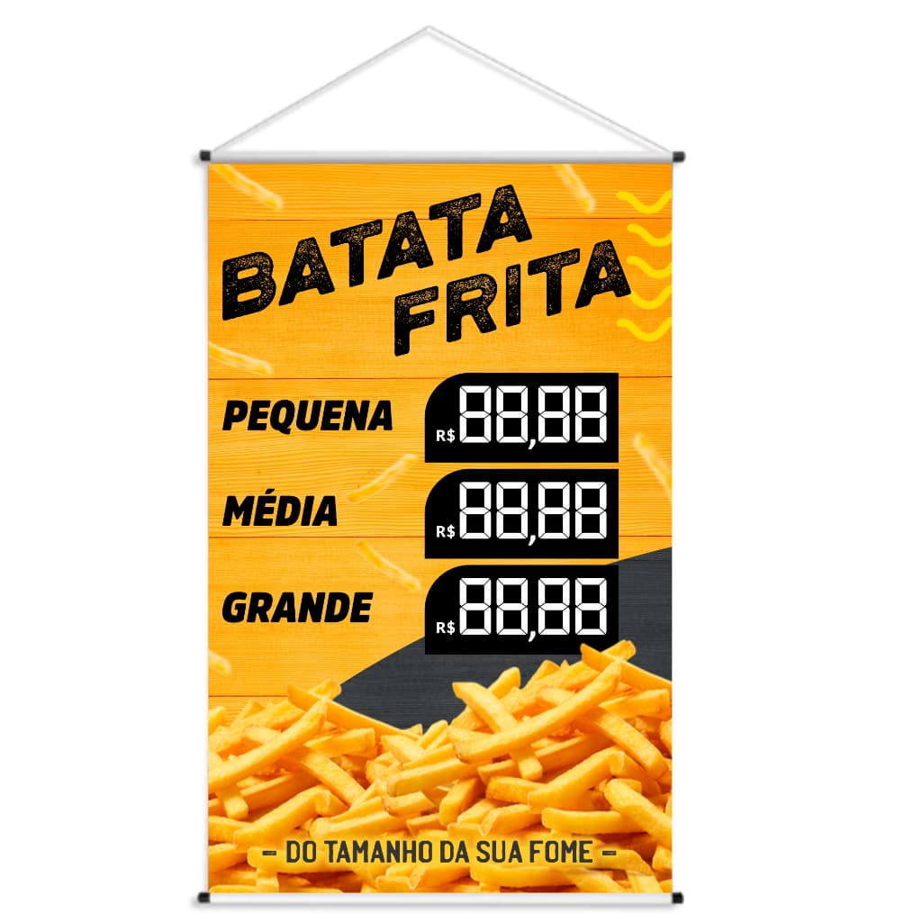 Banner LONA -  Batata Frita  60x90cm