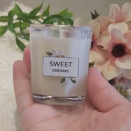 Vela Aromática Dreams Vanilla | Lembrancinha Artesanal Perfumada 45gr | Cera de Coco
