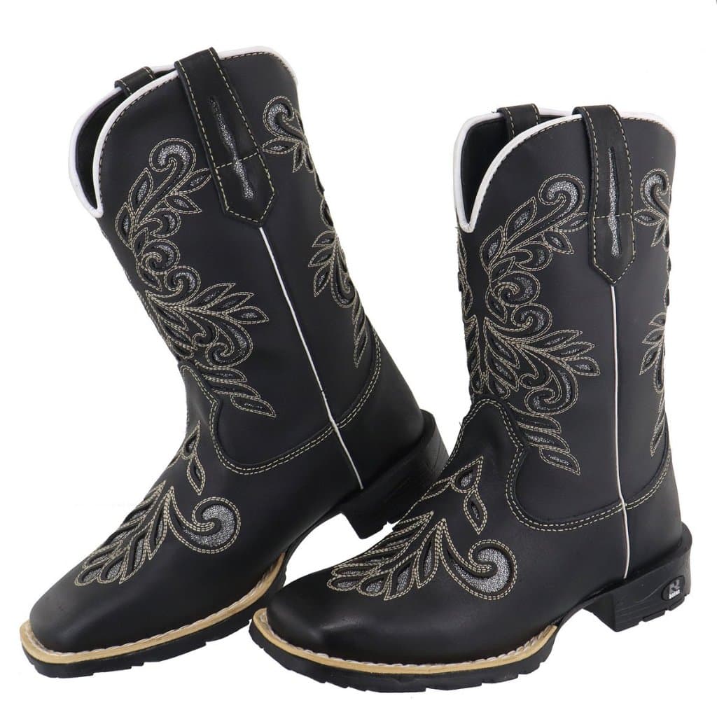 Bota Feminina Texana Country Couro Rodeio Lançamento Western