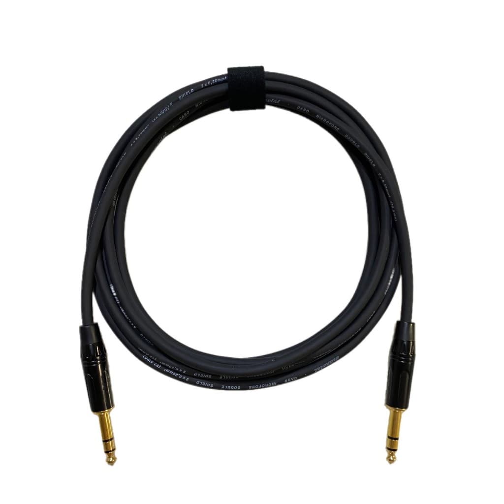Cabo TRS P10 X P10 Stereo Premium - Dupla Blindagem - Ouro
