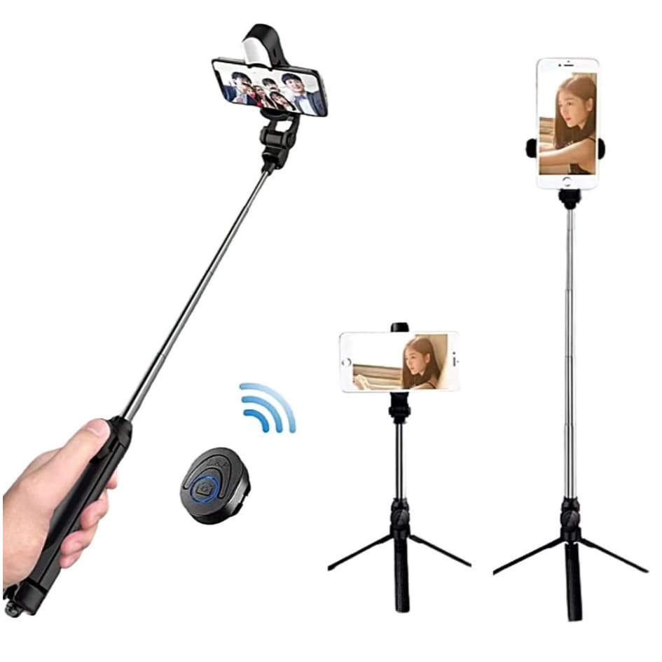 Bastão Pau de Selfie com Bluetooth Retrátil Suporte tripé para celular