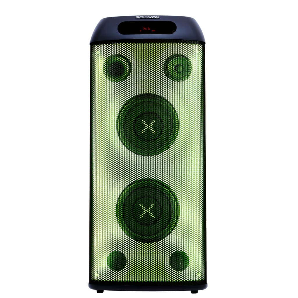 Caixa Som Amplificada Bluetooth Full LED Torre c/ 3 vias / 800W TWS Polyvox