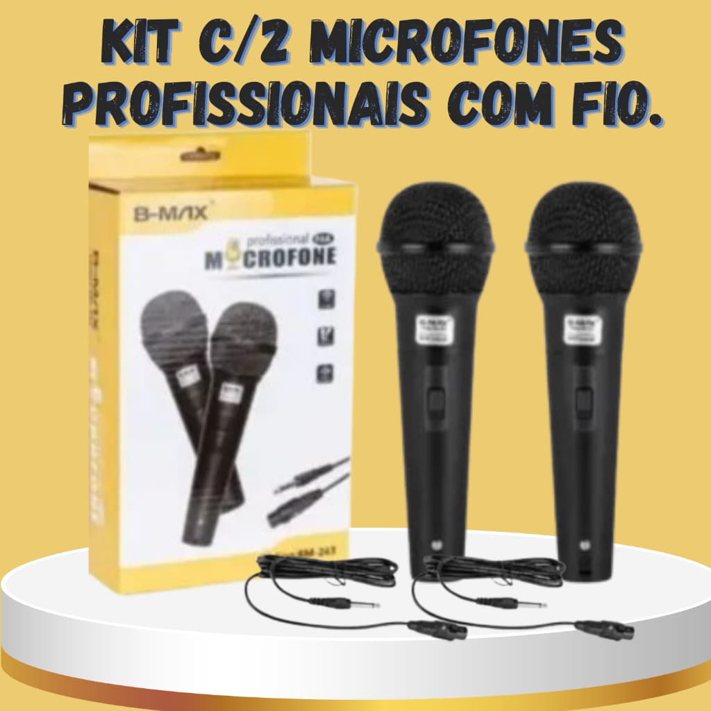 Microfones Profissional Com Fio Alta Qualidade Igreja- Karaokê