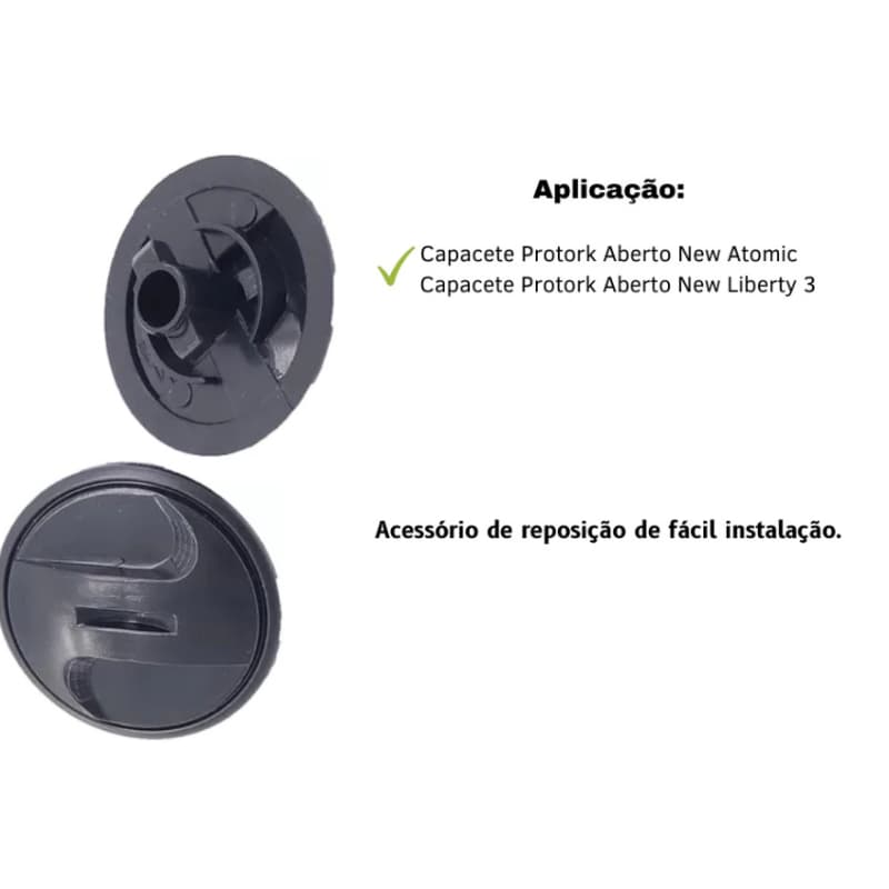 Botão Para Viseira Capacete Tro Tork Modelo New Atonic New Liberty 3 COD 1232