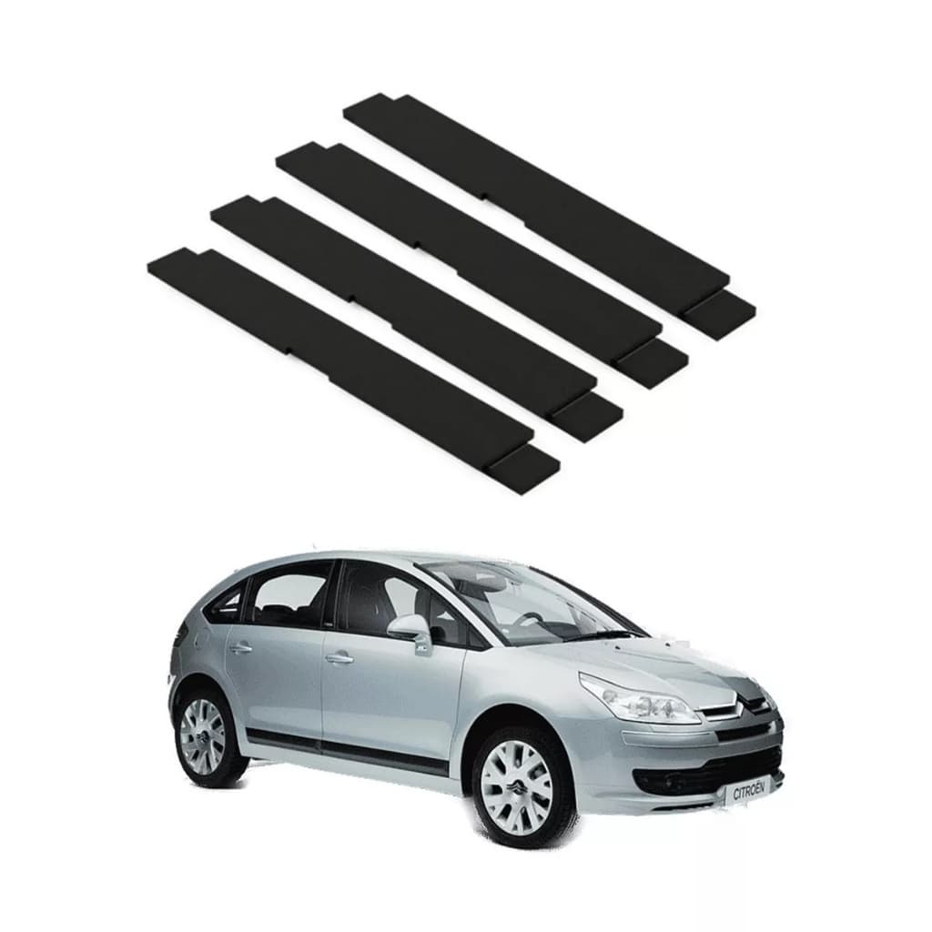 Kit 4 Tampa Do Friso Rack Teto Citroen C4 Hatch 2004/2013