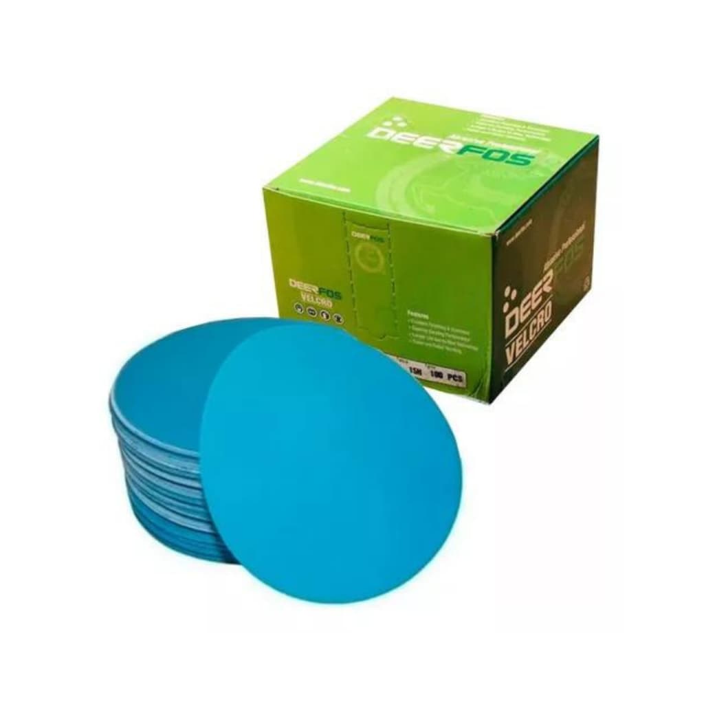 KIT 5 Discos De Lixa Para Lixadeira Orbital 125mm 5 " - grãos 36 a 2000