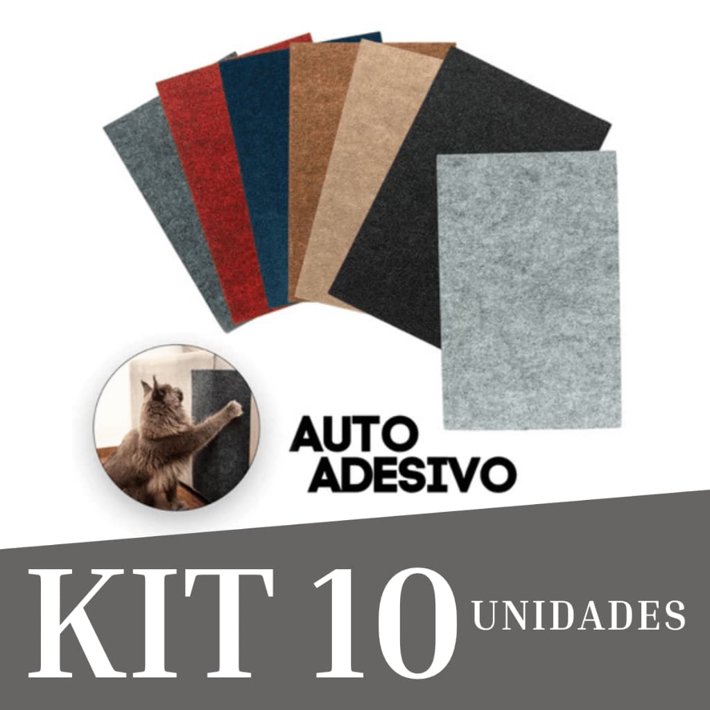 Kit 10 Adesivo Arranhador para Proteção de Móveis e Parede para Gatos