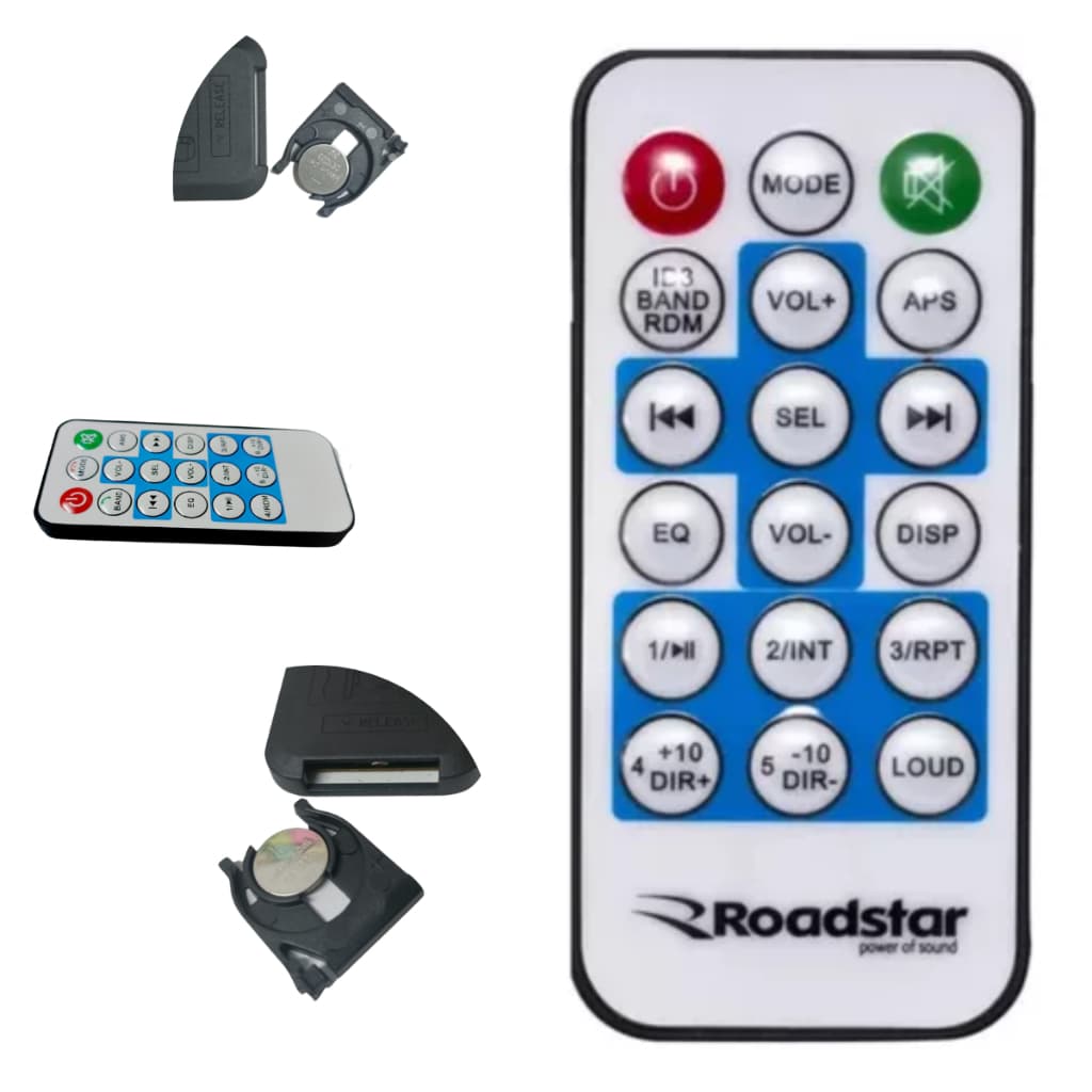Controle Auto Radio Som Automotivo Roadstar RS2714BR RS404BR  RS2751BR RS2604BR RS506BR RS401BR