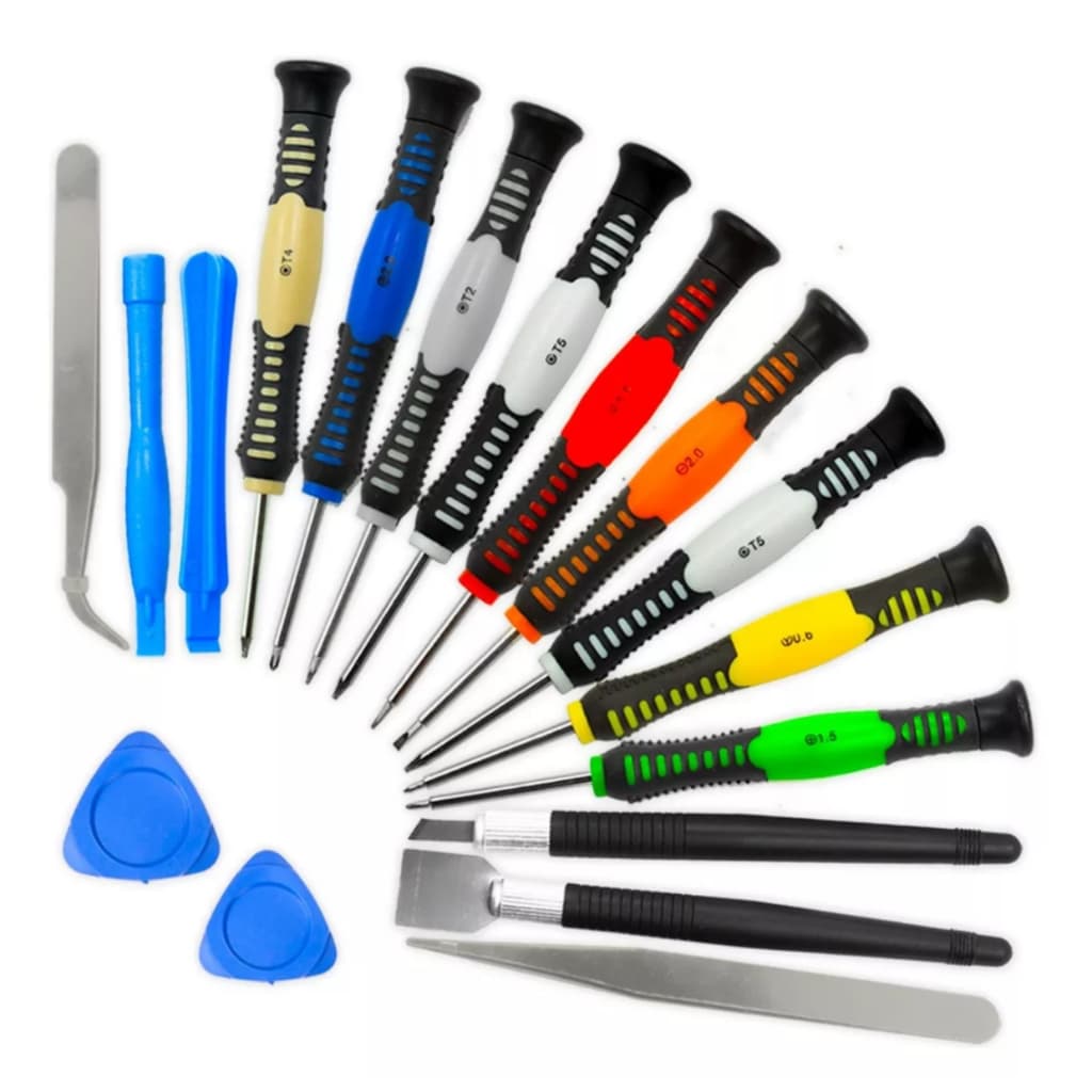 Kit Jogo Chave Precisão Magnético Compacto Alta Qualidade Multifuncional Com 17 Peças Computador Câmera Celular Tablet