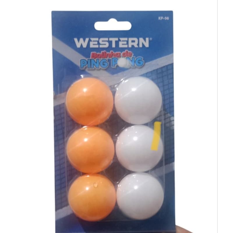 Kit Bolinha de Ping Pong 6 unidades Western Esportes