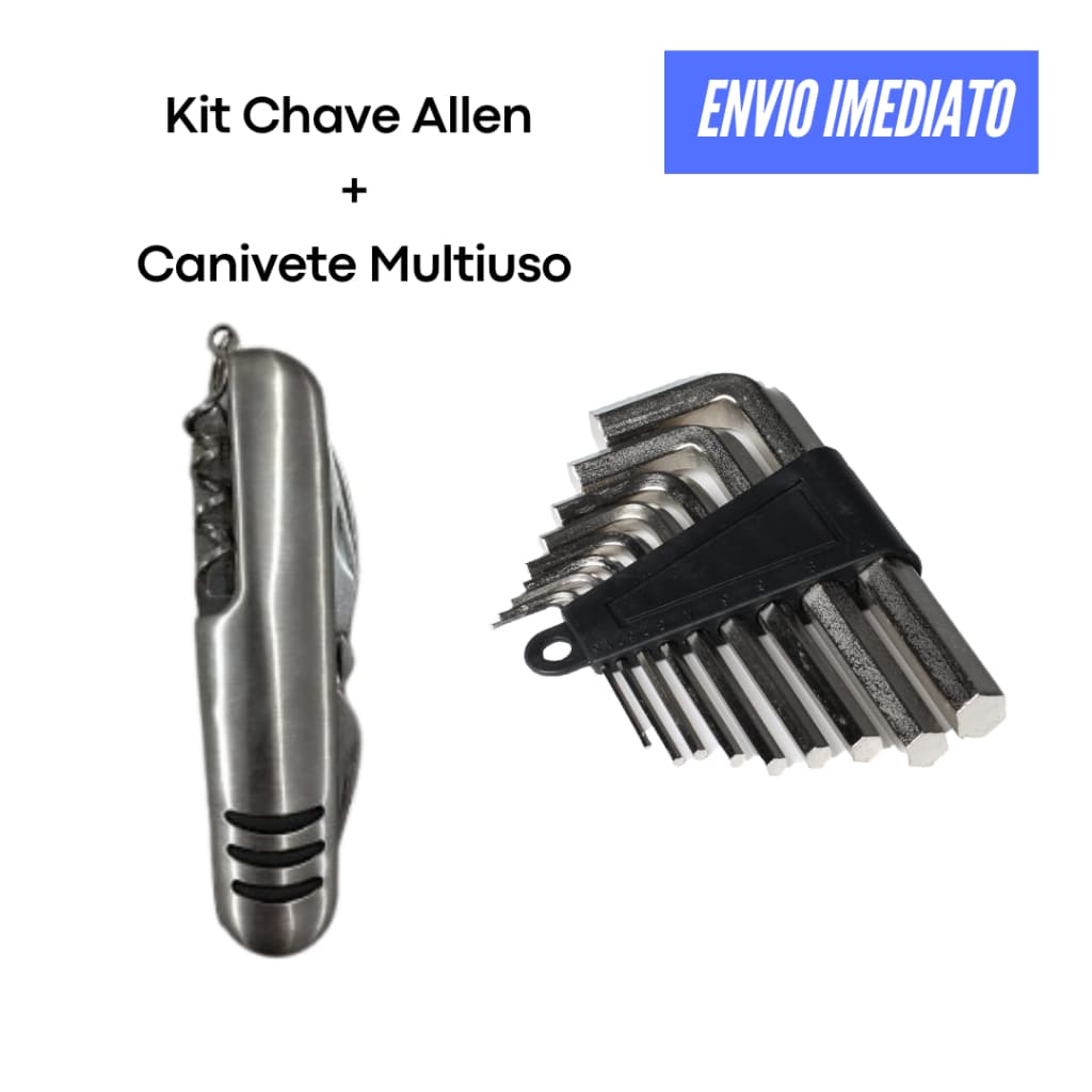 Kit Canivete Multiuso + Kit 9 Chaves Allen