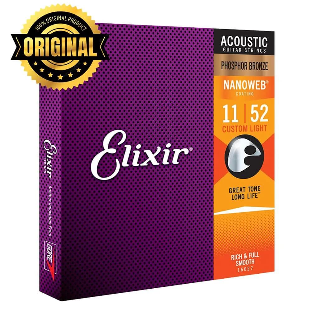Encordoamento Para Violão Aço Elixir 16027 Bronze Original