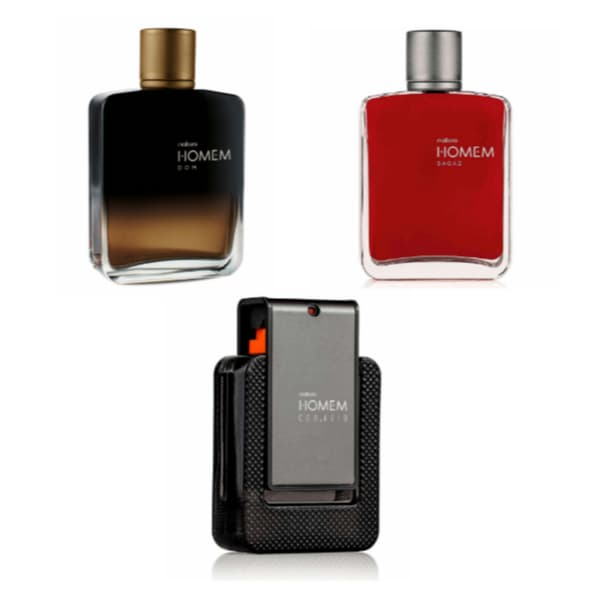 Kit Homem Natura - Sagaz, Coragio e Dom - 2, 5 ou 10 mL
