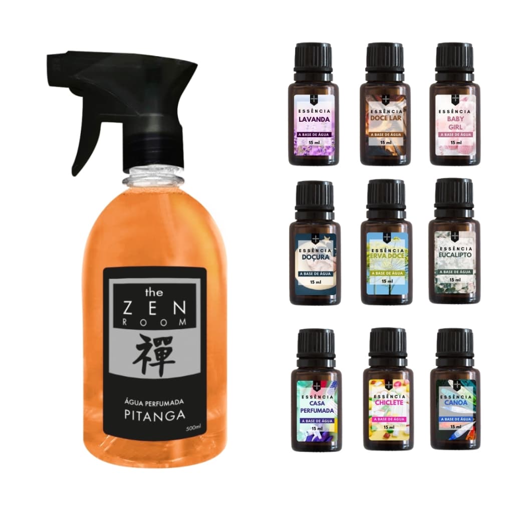 Kit 3 Essência Para Difusor Elétrico a Base de Água + Água de Lençóis 500ml Zen Yantra - Escolha Seu Aroma