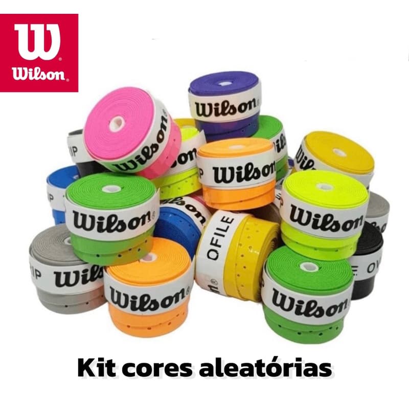 Overgrip Wilson Perfurado Colorido - Grip Para Raquete de Beach Tênis PROMOÇÃO!