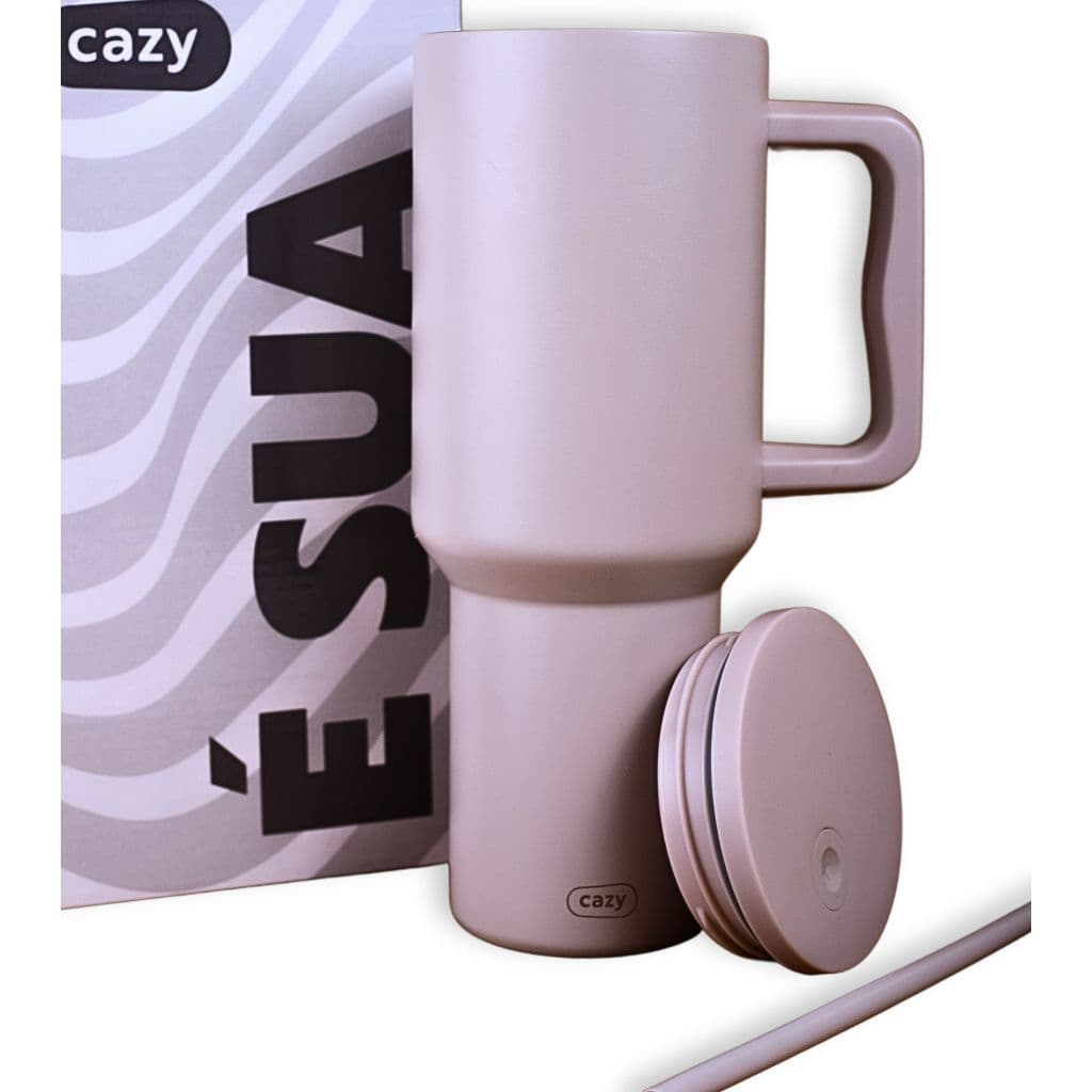 Copo Cazy Termico Inox 1.2l Canudo Grande.