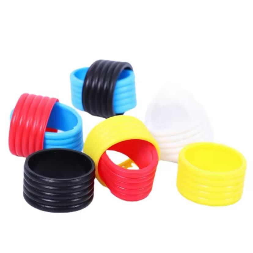 Kit 4 un de Anel de Aderência de Silicone para Vedação de Overgrip na Raquete de Tênis