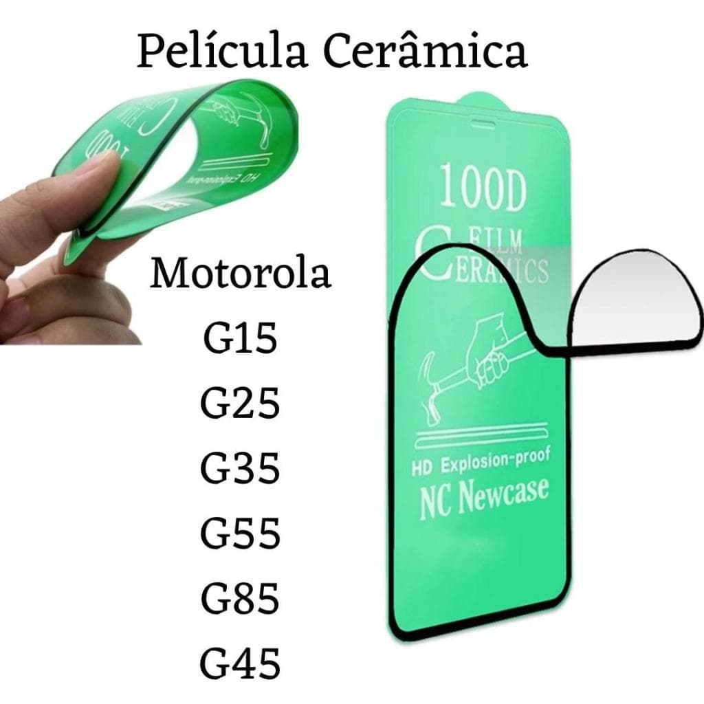 Película Cerâmica 3D Hidrogel Flexível Para Motorola Moto G15 / G25 / G35 / G55 / G85 / G45