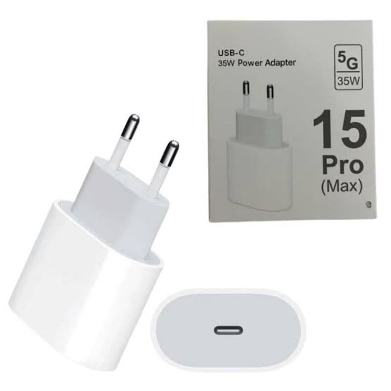 Fonte Tomada Carregador 35W Turbo USB-C Para iPhone 15, 15 Plus, 15 Pro Pro Max X, XR,11,12,13,14