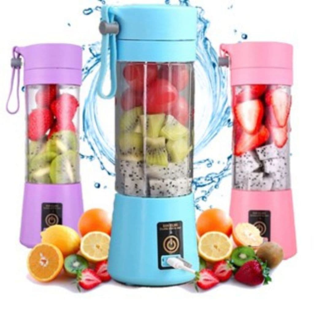 Mini Liquidificador Portátil Shake Com 6 Laminas Recarregavel Cabo USB