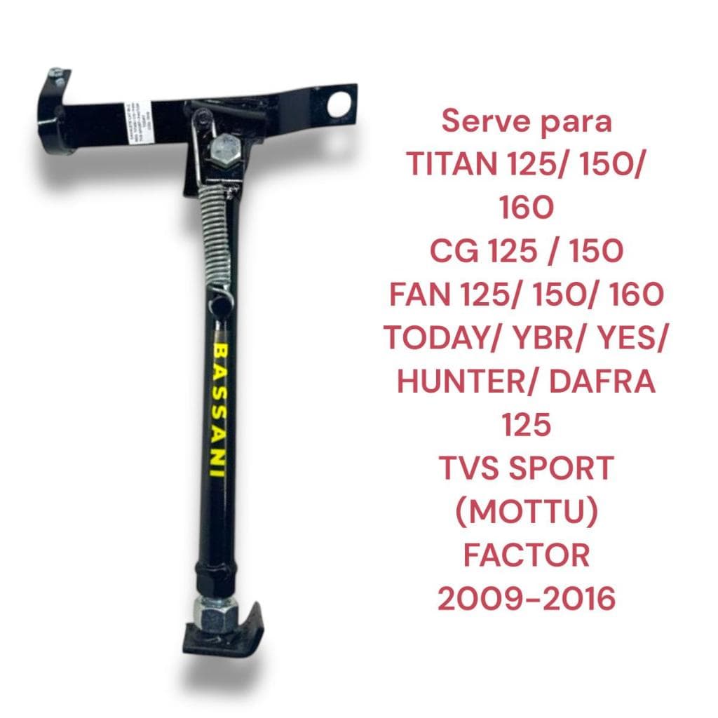 Cavalete Redondo Com Regulagem Reforçado - TVS SPORT (MOTTU) - FACTOR MOD. 2009-2016