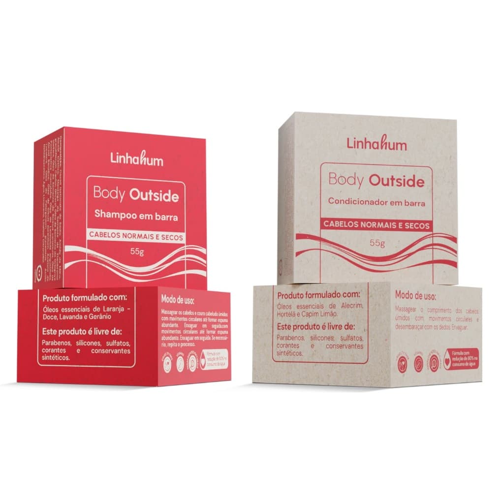 Kit Combo Shampoo Condicionador Cabelos Normais e Secos Hidratação Profunda Linhahum
