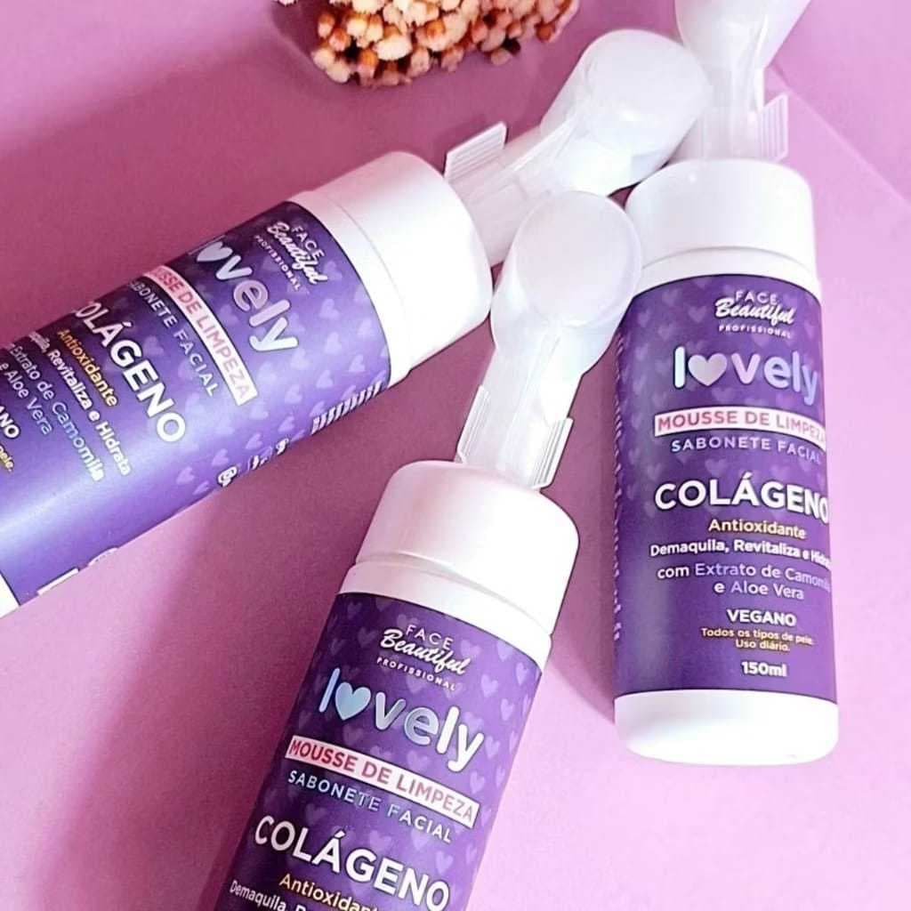 Limpeza Facial Sabonete Mousse Facial Lovely Face Beautiful