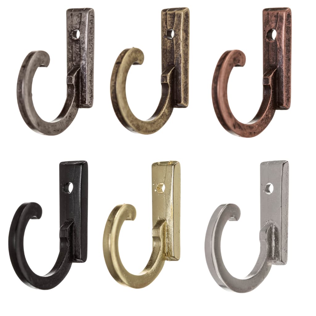Kit 4 Ganchos Pendurador Reto Pequeno Metal  P/ Decoração Artesanato Parede + Parafusos