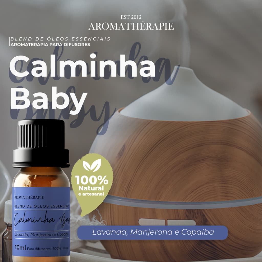 Blend De Óleos Essenciais Calminha Baby Para Difusores e Diluições Aromathérapie - 10ml