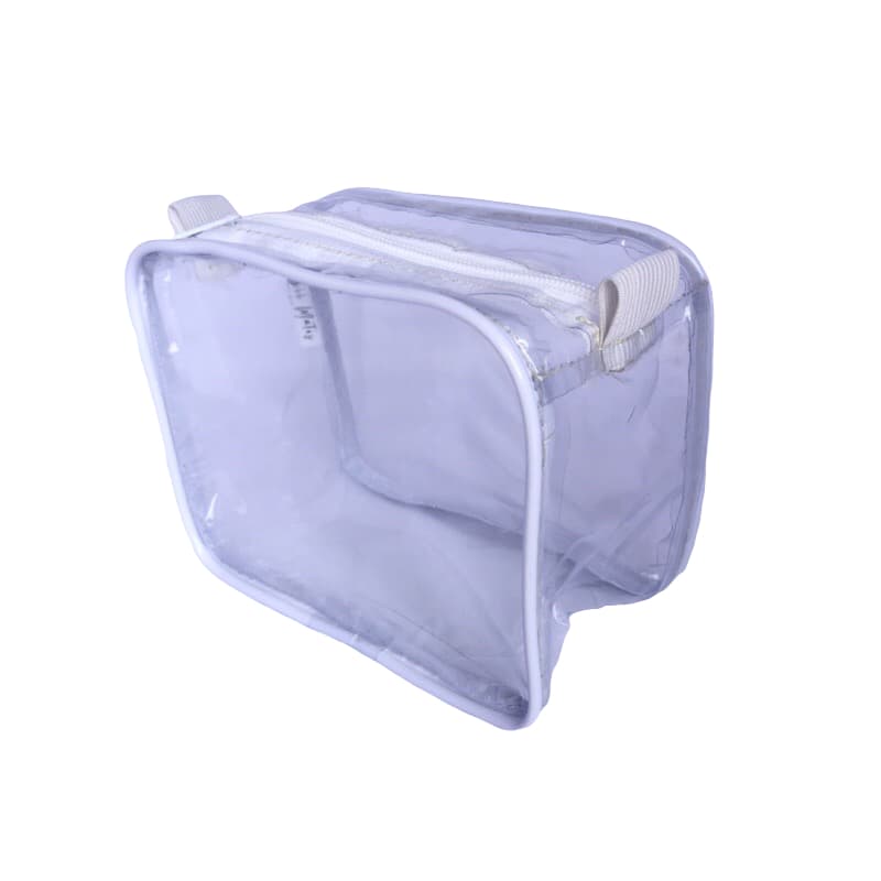 kit 5 MINI necessaire transparente e BRANCA  para viagem 15x12x7, maquiagem ,esmalte