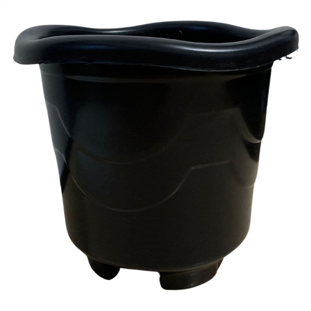Vaso Redondo Preto Pequeno 2l De Plástico Para Flores Decorativo