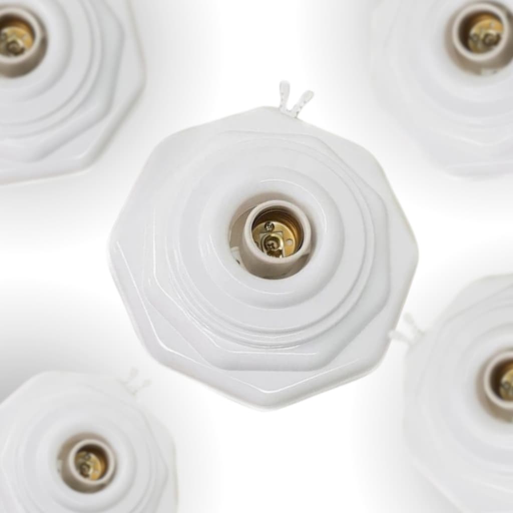 Plafon Decorativo  Branco C/ Soquete luste decoração iluminação lâmpada