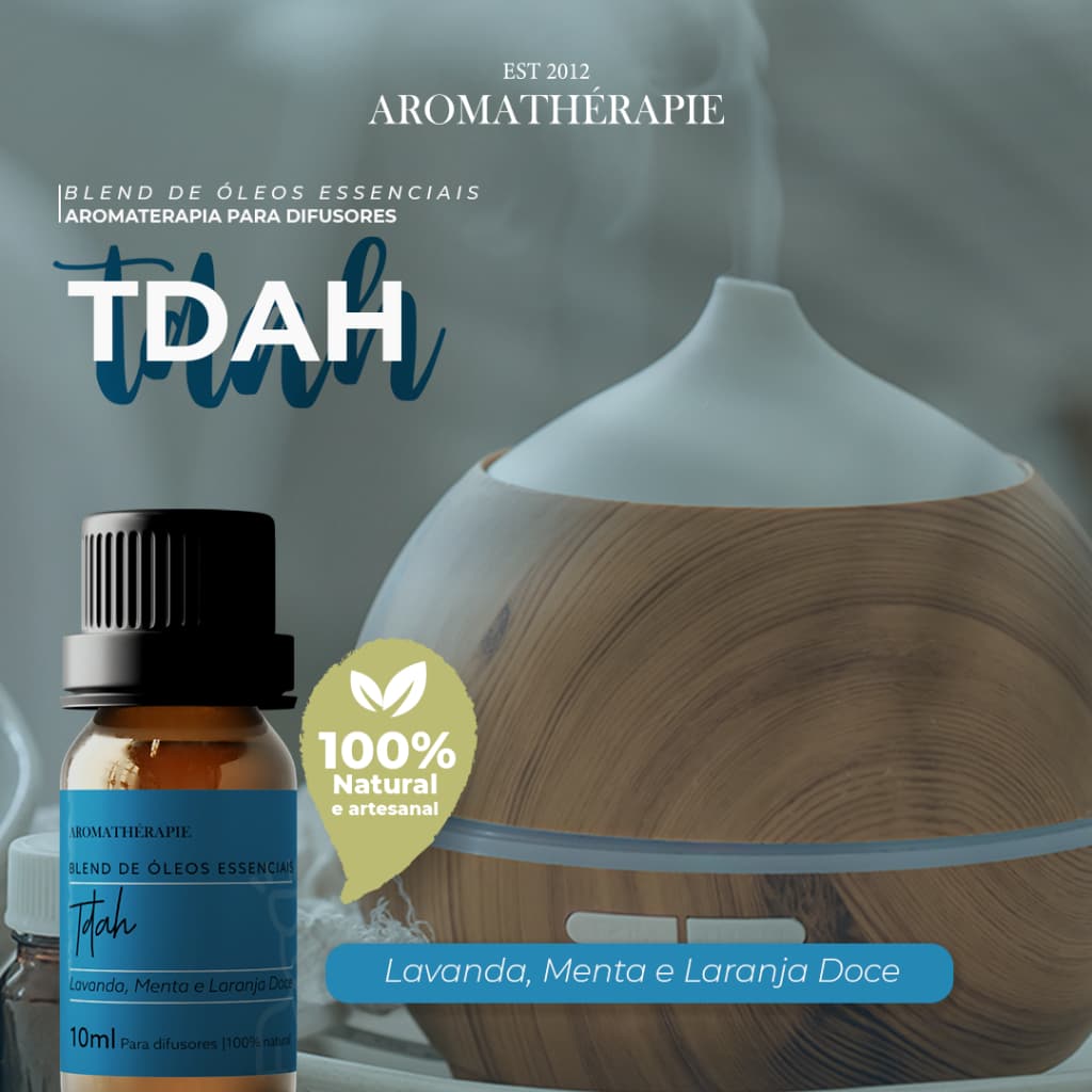 Blend De Óleos Essenciais TDAH Para Difusores e Diluições Aromathérapie - 10ml