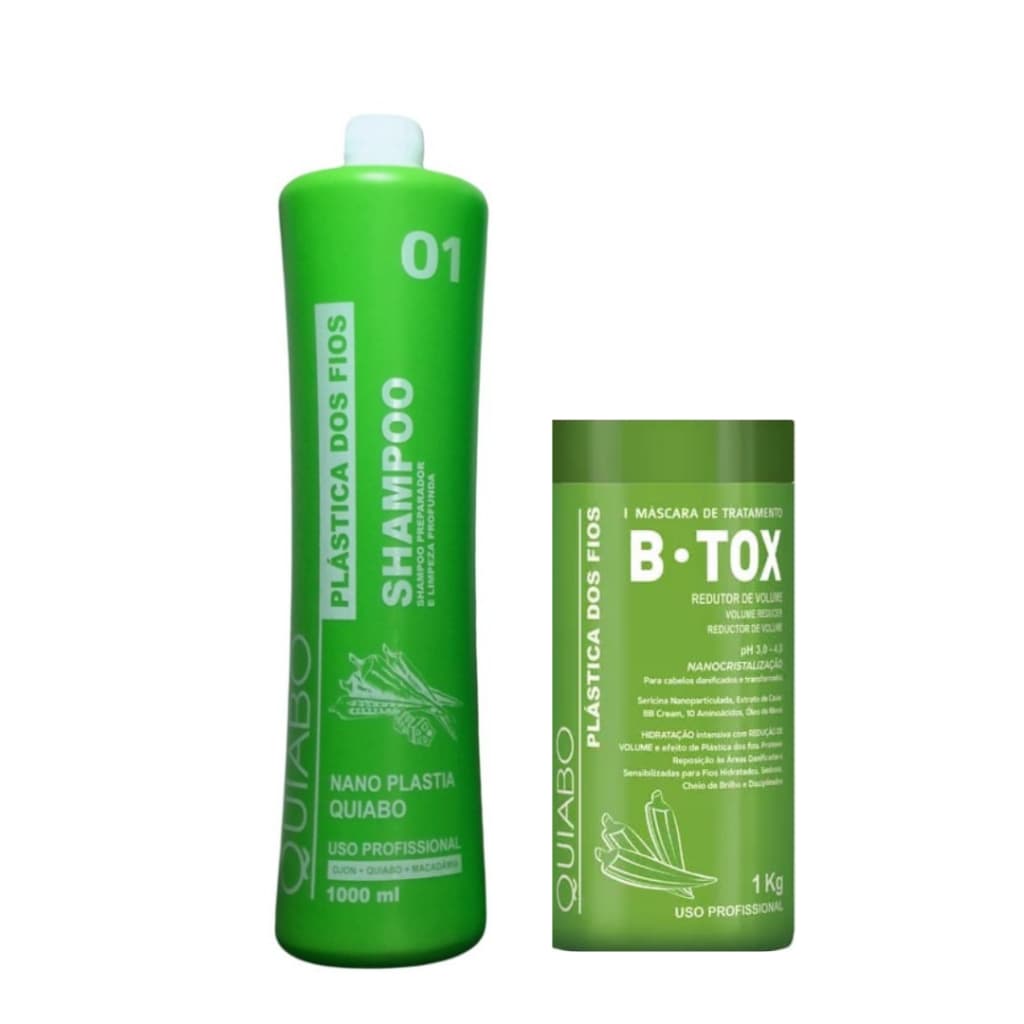 Shampoo Anti resiudo + B-TOX Quiabo Plástica dos fios1kg