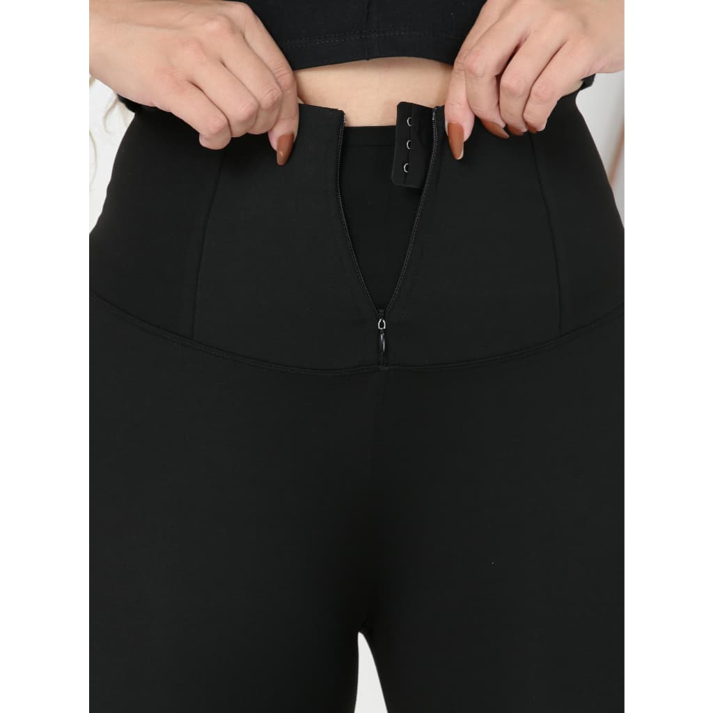 CALÇA LEGGING CINTA MODELADORA COM ZIPER EMPINA BUMBUM SUPLEX POWER POLIAMIDA