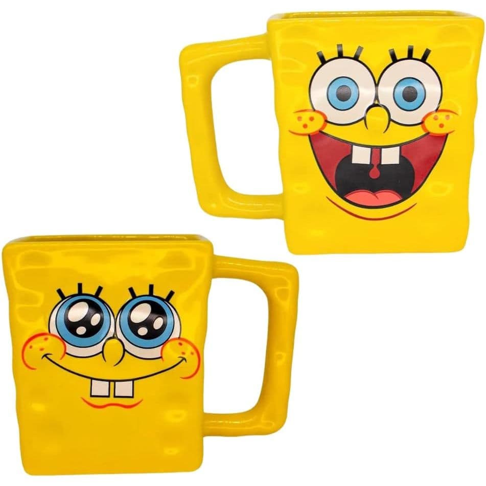 Caneca Formato Bob Esponja 3D 450ml Oficial Nickelodeon
