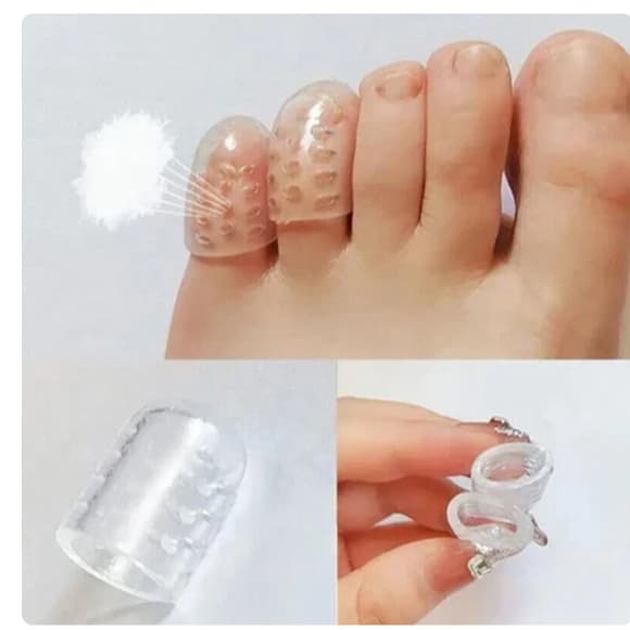3 Pares 6 Protetores de Dedo de Pé Silicone Respirável Ajustável Dedeiras Anti Calos Unhas Joanete Sapatos dos Pés