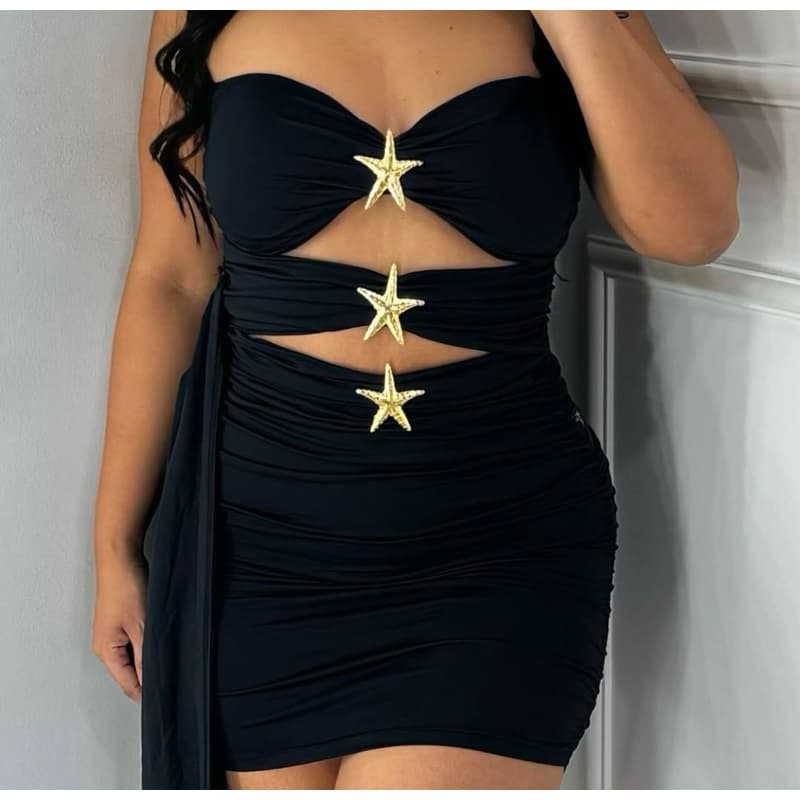 vestido estrela ,vestido Livia rafaelle ,vestido tomara que caia
