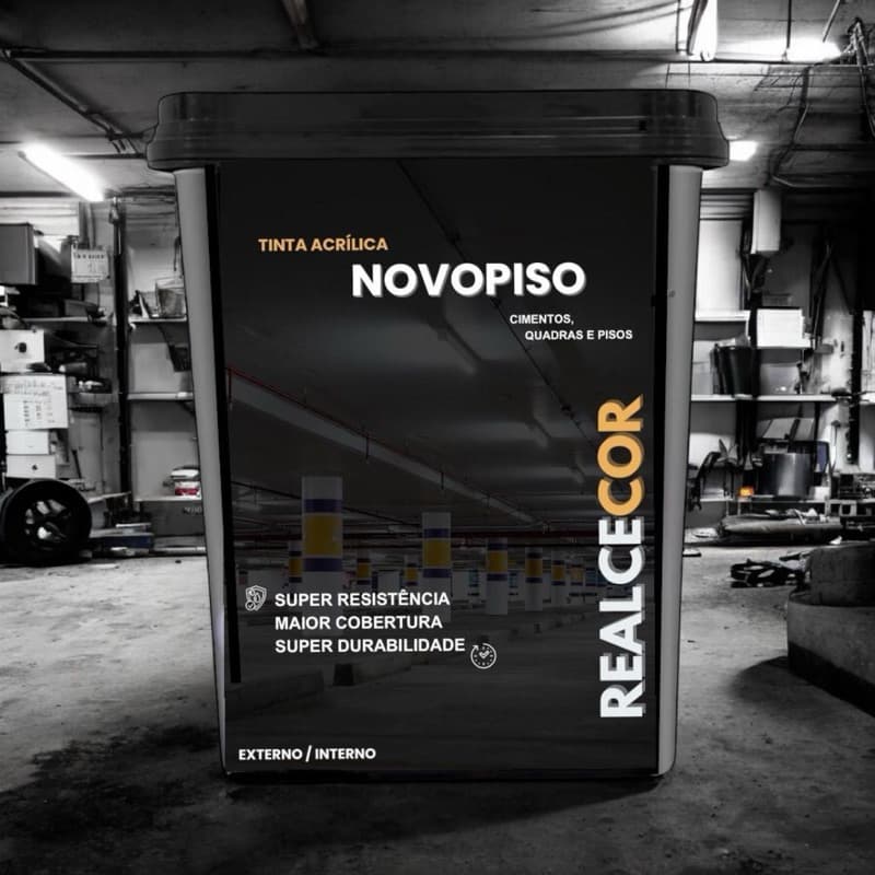 Tinta PISO CINZA látex Acrílica Reacecor Antimofo Sem Cheiro 14KG Resistente