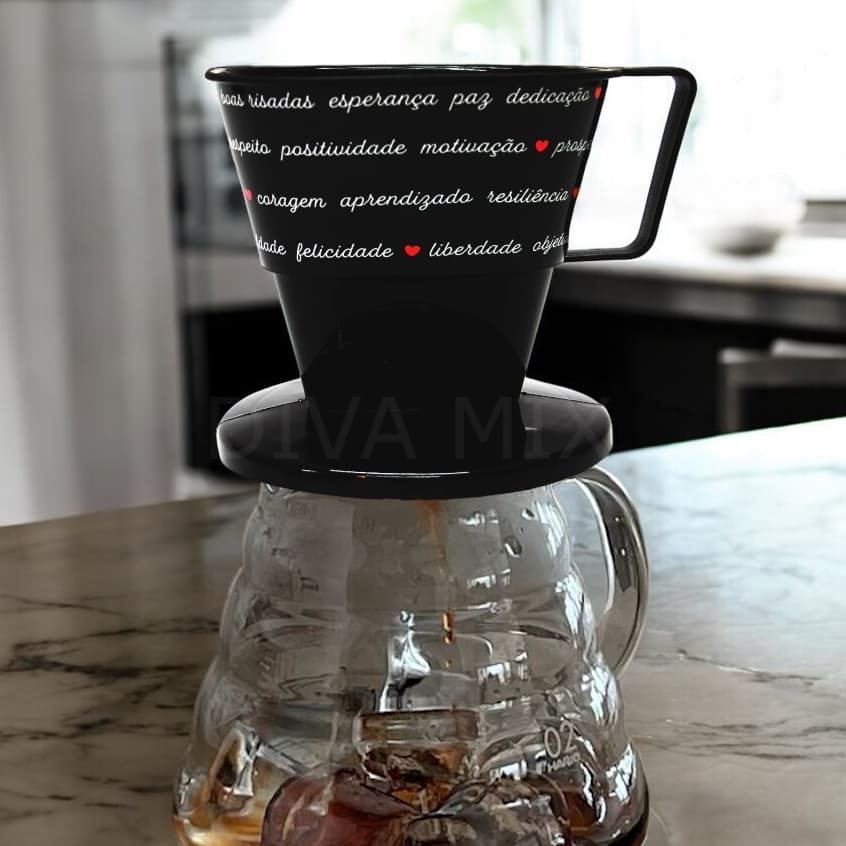 Suporte P/ Filtro Coador de Café 103 Plástico Plasútil FRASES