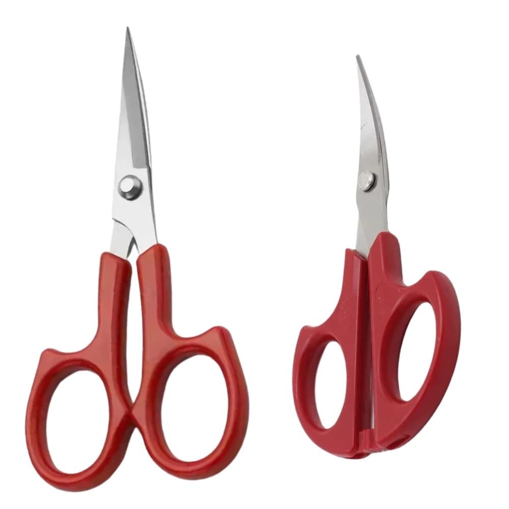 Kit 6 Tesoura para Bordado Ponta Curva ou Reta Lâmina Aço Costura Artesanato PIN