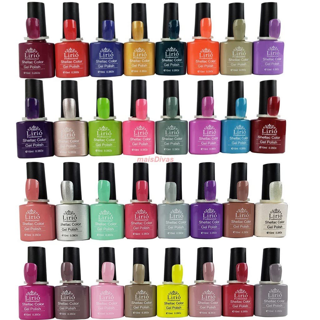 Kit 10 Esmaltes Em Gel 10ml Lirio/KS Unhas Uv Led