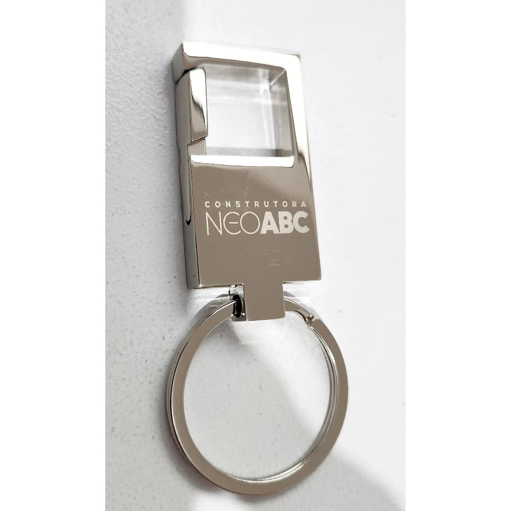 Kit com 5 Chaveiros de Metal Inox Com Mosquetão Personalizado a Laser Com Logo ou Nome Formatura Batizado
