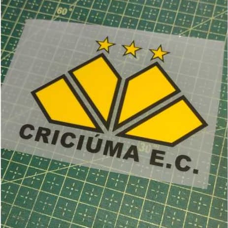 Adesivo  Têxtil Termocolante para tecido times de futebol Criciúma aplicavél com Ferro de Passar Roupas