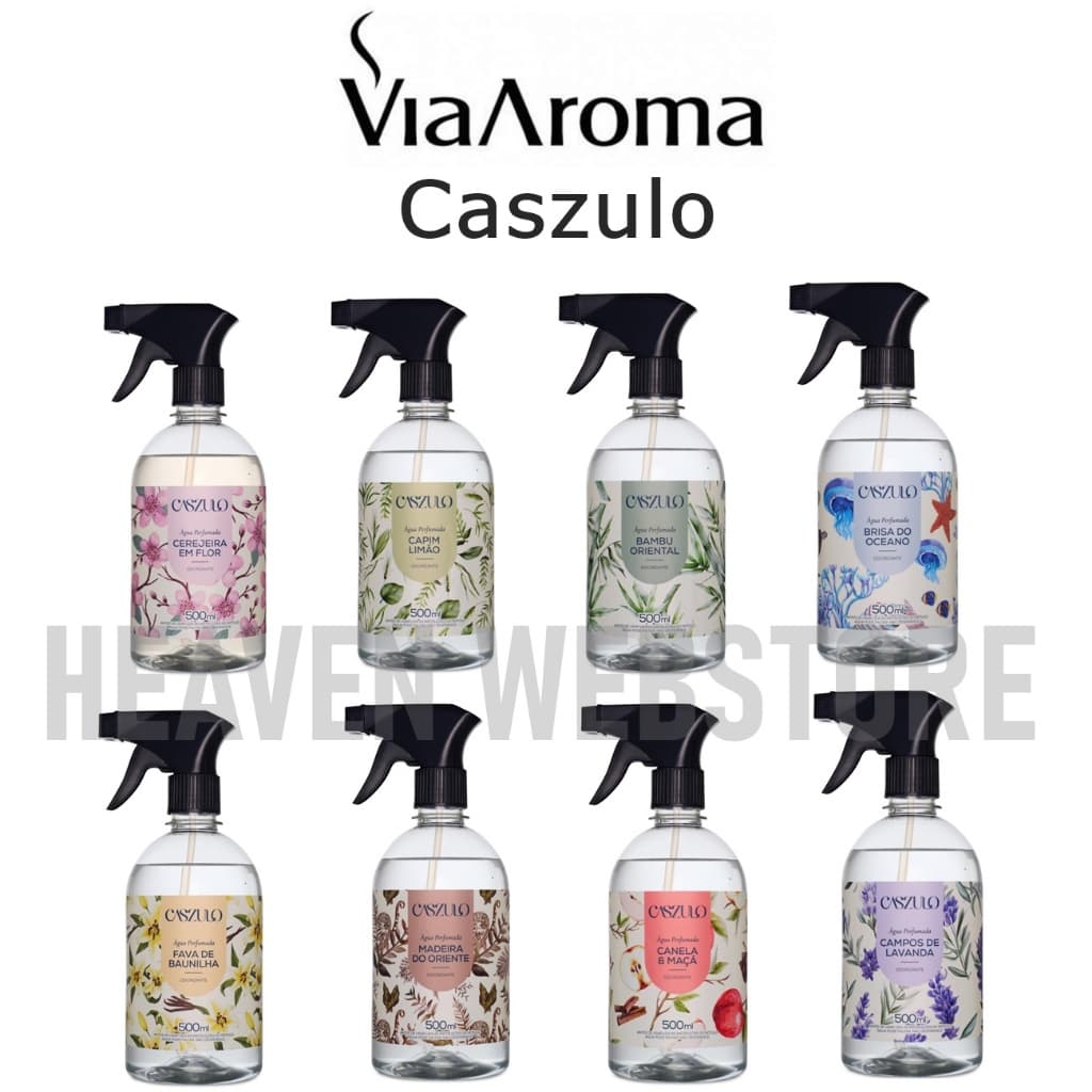 Água Perfumada 500ml Via Aroma Caszulo Aromatizador Tecidos - Escolha a sua